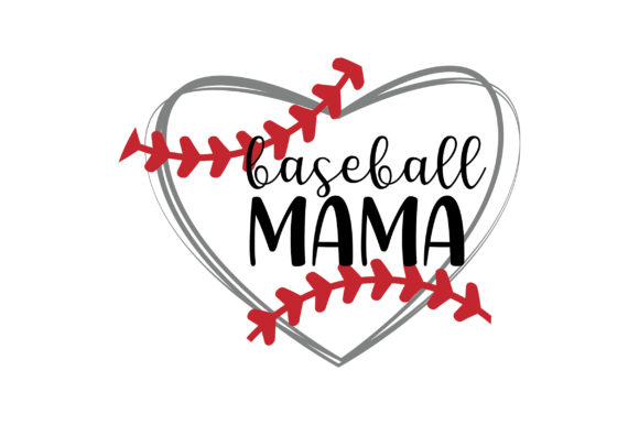Download Baseball Mama Heart Frame Design - Premium Resources