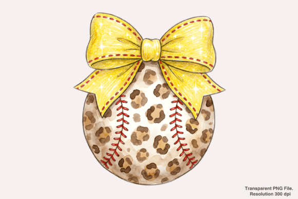 Download Leopard Softball Coquette Bow Png - Premium Resources