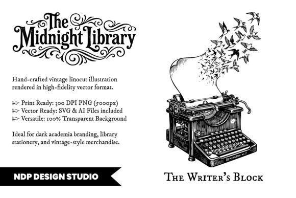 Download Vintage Typewriter Dark Academia SVG - Type Collection