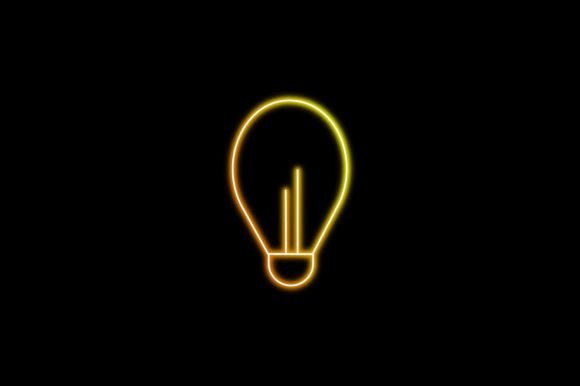 Download Business Icon Yellow Neon Lamp - Neon lamp Collection